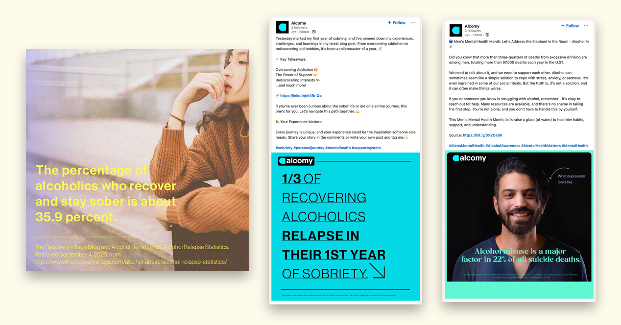 Alcomy social media post system