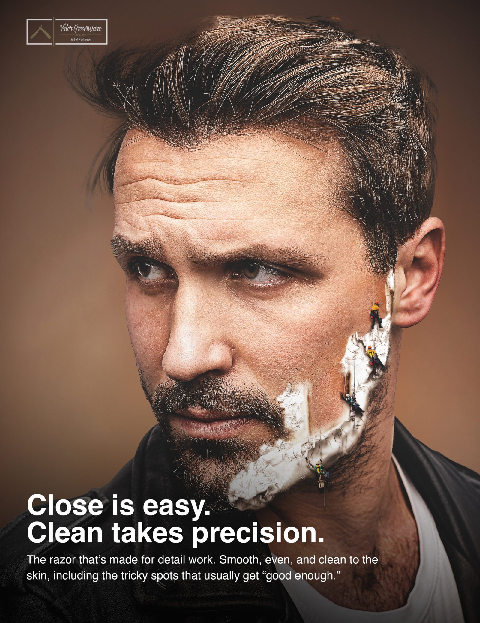 Valor Groomware campaign, second forced perspective composition